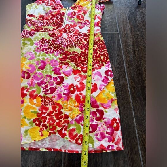 GUESS Floral tulip style Dress cap sleeves bow embellishments Size 6 super cute - Picture 14 of 16